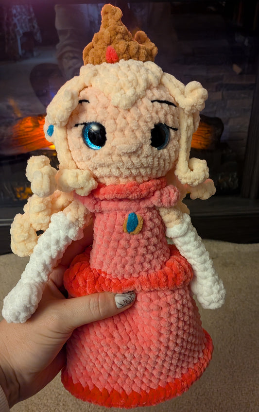 Handmade Crochet Princess Peach Doll