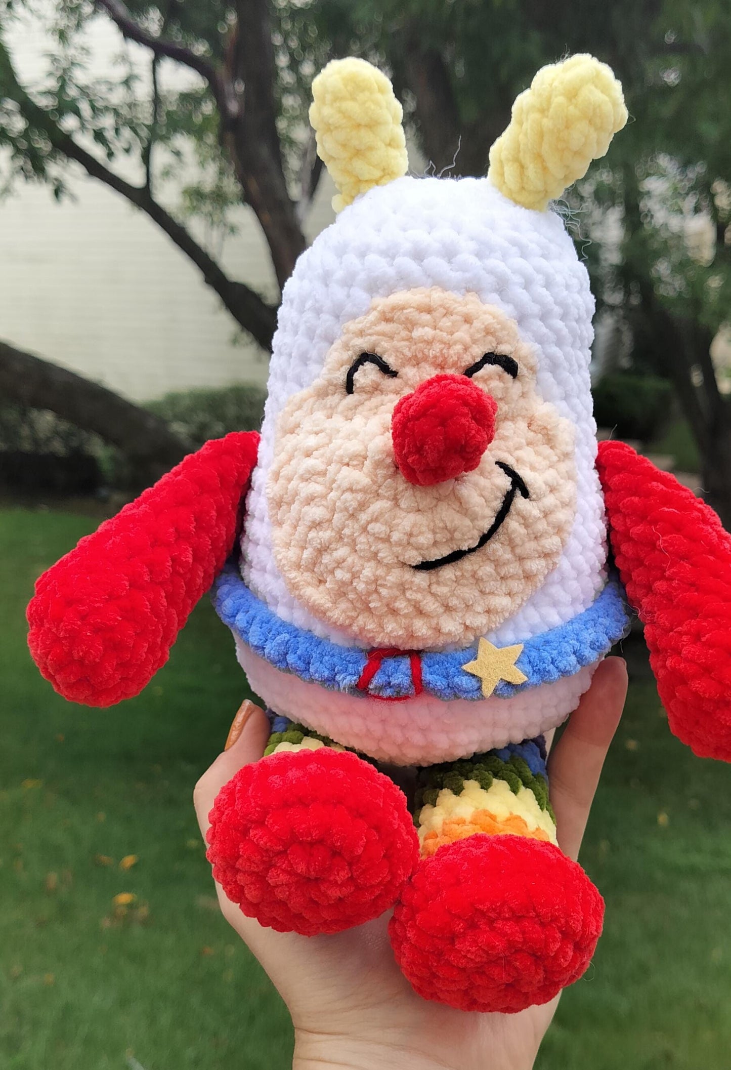 Handmade Crochet Amigurumi Sprite plushie