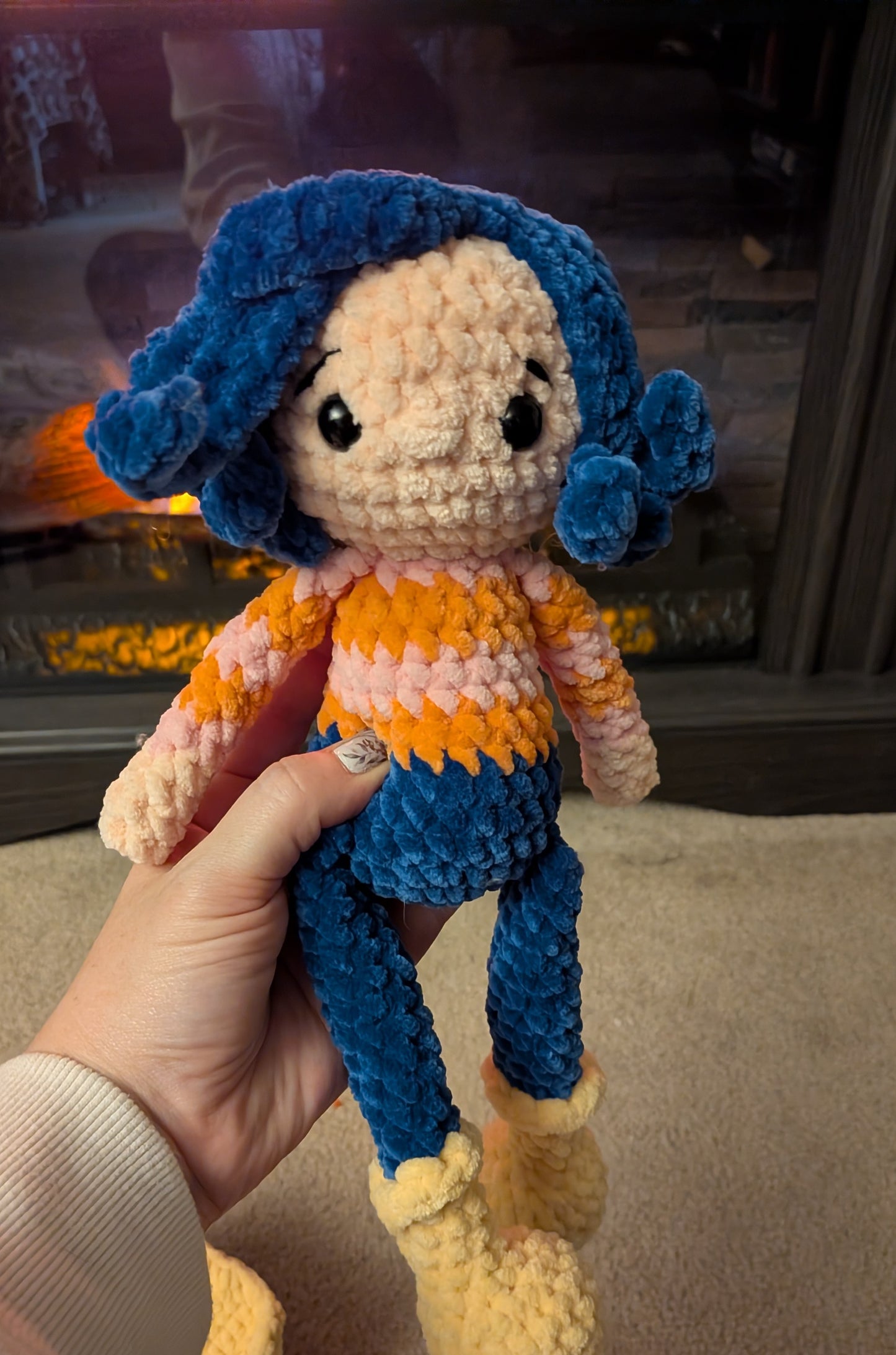 Handmade Crochet Coraline Doll