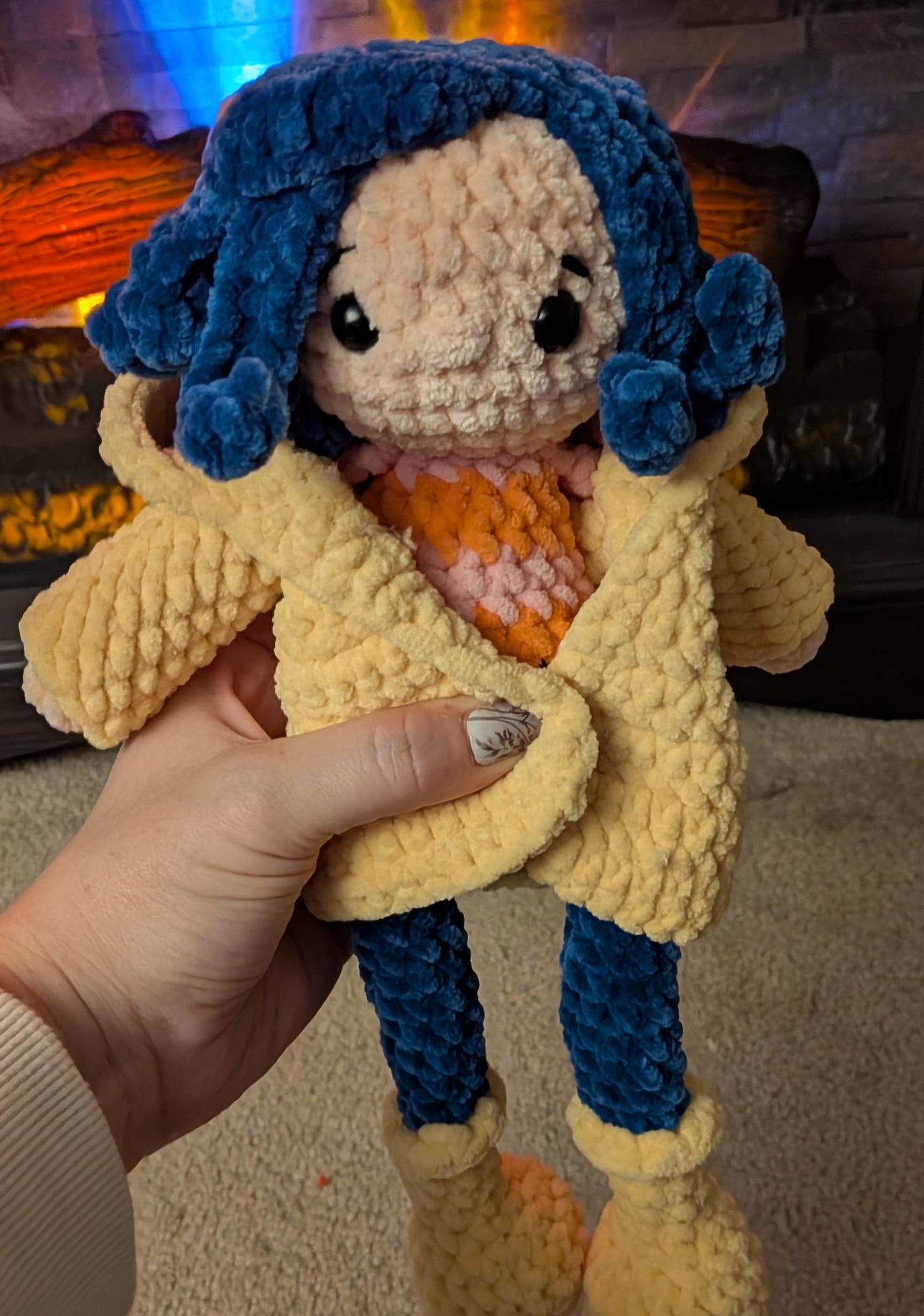 Handmade Crochet Coraline Doll