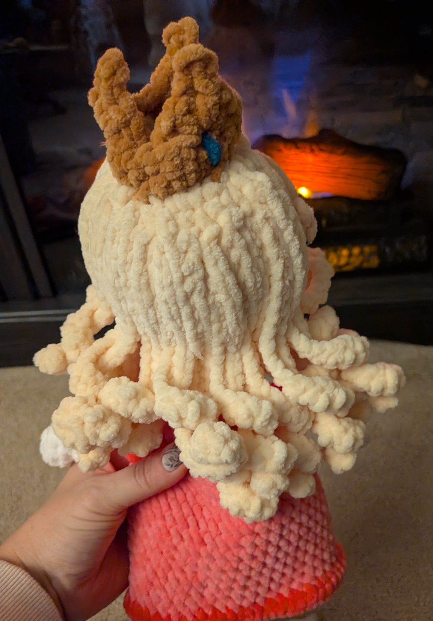 Handmade Crochet Princess Peach Doll
