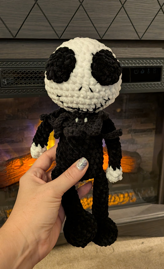 Handmade Crochet Jack Skellington Doll